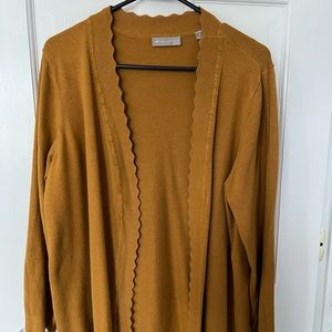 Mustard/Gold scalloped cardigan